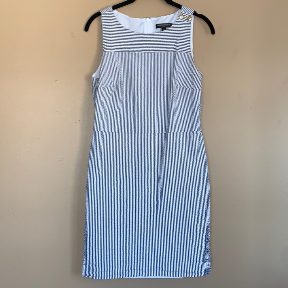 Banana Republic Pin-Striped Sleeveless Dress
